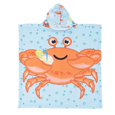 Toalha Poncho Linha Praia Everly Estampa Caranguejo Toalha Poncho Linha Praia Everly Estampa Caranguejo